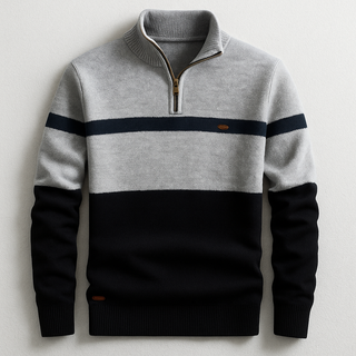 DELACROIX | PULL HOMME AVEC ZIP AU COL