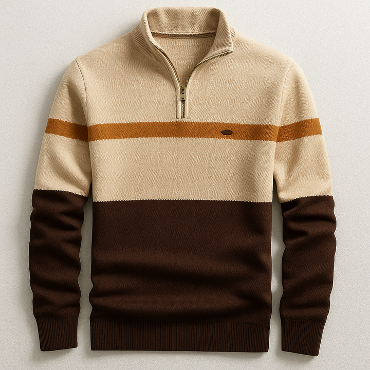 DELACROIX | PULL HOMME AVEC ZIP AU COL