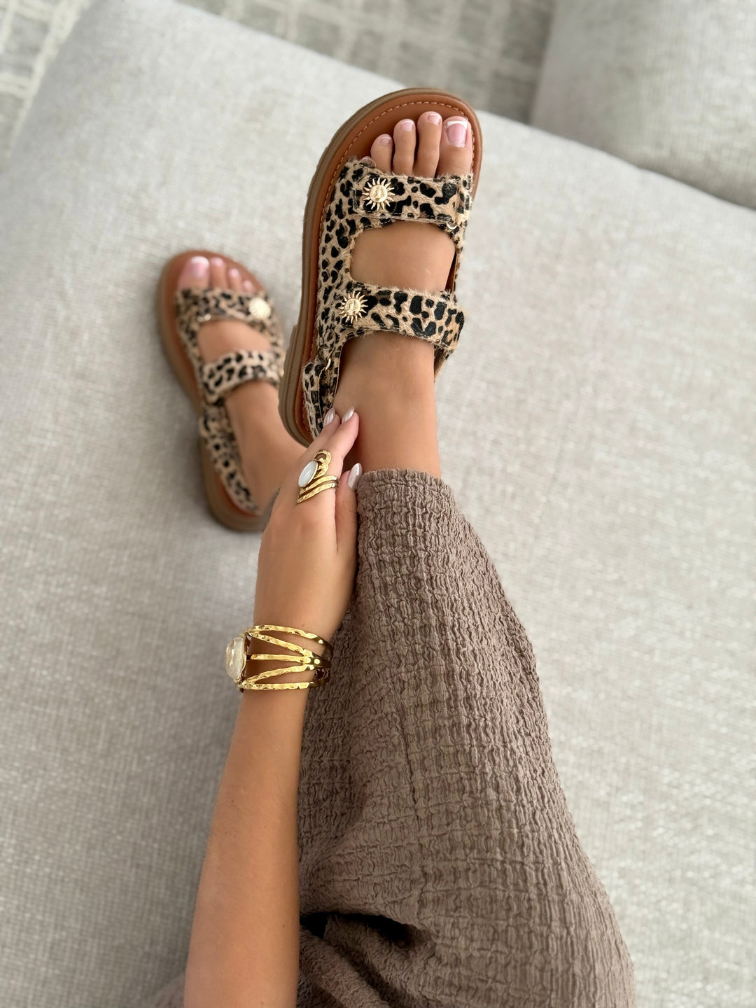 Sandales « MARJORIE » LEOPARD