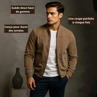DELACROIX | VESTE BOMBER EN CUIR SUEDE HOMME