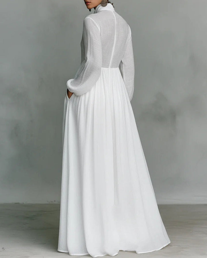 Celina | Robe Longue avec Boutons sur le Devant et Ligne Fluide